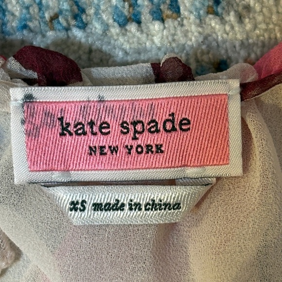 Kate Spade Pink and Brown Ruffled Blouse - Picture 5 of 7